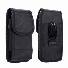 Load image into Gallery viewer, Portable Solid Black Phone Pouch Fanny Pack w/Belt Clip Without Carabiner