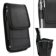 Load image into Gallery viewer, Portable Solid Black Phone Pouch Fanny Pack w/Belt Clip Without Carabiner