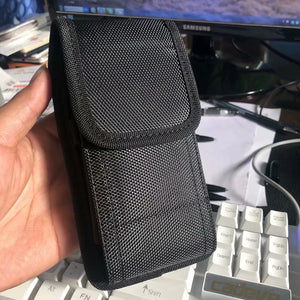 Portable Solid Black Phone Pouch