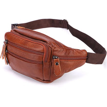 Load image into Gallery viewer, Fashion Men Genuine Leather Fanny Bag for Phone, wallet, keys, etc.