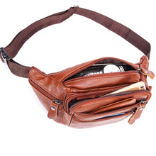 Load image into Gallery viewer, Fashion Men Genuine Leather Fanny Bag for Phone, wallet, keys, etc.