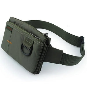 Men Women Fashion Nylon 4 Pocket Waterproof Waist Packs, Durable