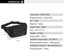 Load image into Gallery viewer, Casual Functional Large Fashion Men&#39;s Waterproof Fanny Pack with extra storage