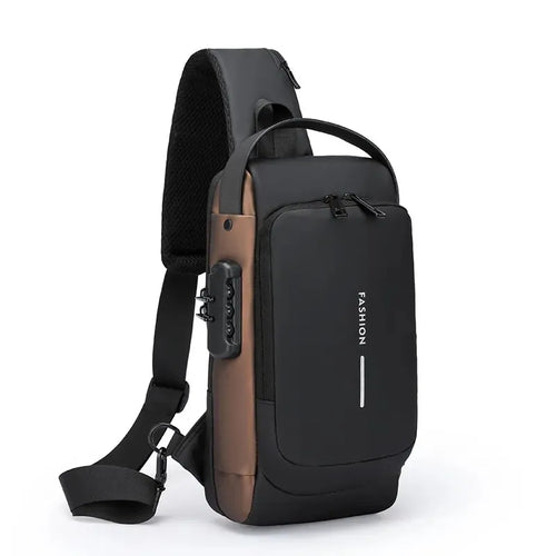 Men Multifunction Anti Theft USB Shoulder Messenger Bag