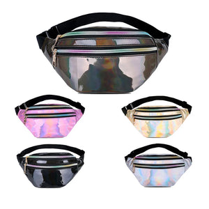 Unisex PU Leather Holographic Belt/Waist Bag