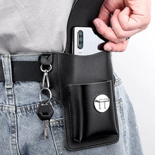 Load image into Gallery viewer, Fashion Leather Men&#39;s Phone Pouch Waist Bag; Multifunctional, Water Proof