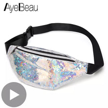 Load image into Gallery viewer, Women&#39;s Holographic Hip Hop Waist bag