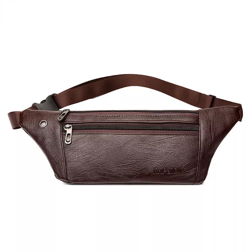 Unisex Leather PU Adjustable Belt Bag for Wallet, Phone