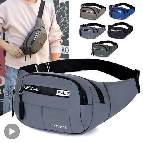 Unisex Waterproof Fanny Pack, comfortable to wear on waist or crossbody