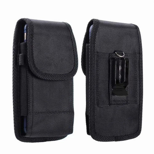 Portable Solid Black Phone Pouch