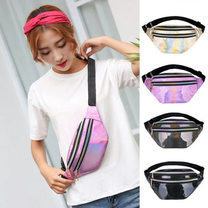 Unisex PU Leather Holographic Belt/Waist Bag