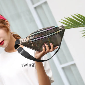 Unisex PU Leather Holographic Belt/Waist Bag