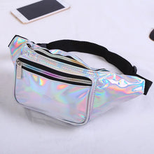 Load image into Gallery viewer, 80&#39;s Silvery Holographic Fanny Pack for Women and Girls