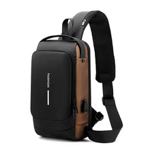 Load image into Gallery viewer, Waterproof USB Crossbody Password Lock Anti-theft Multifunction Travel Messenger Pack