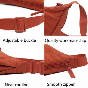 Women's Nylon Hobos Large Capacity, Half Moon Shoulder Bag