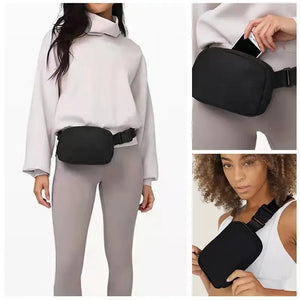 Fashion Casual Men & Women Travel Belt Bag; Waterproof Portable Zipper Crossbody Bag