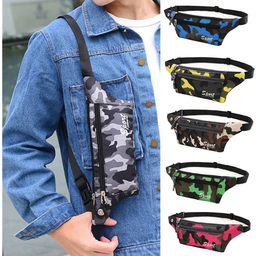 Unisex Camouflage Sport Waist Travel Belt Bag for Men, Women, Boys, Girls, Kids