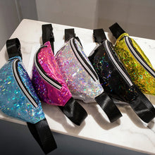 Load image into Gallery viewer, Women&#39;s Holographic Hip Hop Waist bag