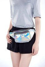 Load image into Gallery viewer, 80&#39;s Silvery Holographic Fanny Pack for Women and Girls