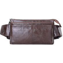 Load image into Gallery viewer, Leather waist/shoulder travel bag for men