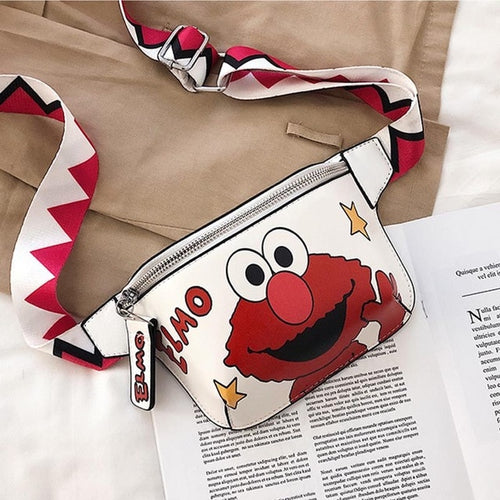 Women's Cartoon Belt Bag - PU Leather Pouch