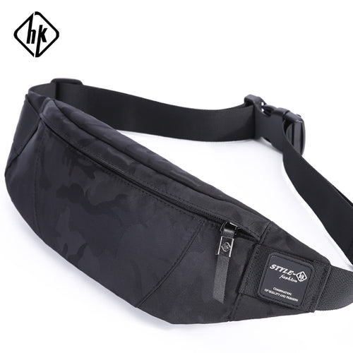 Hk Men Casual Fanny/Shoulder Pack for Money, Phone, etc.