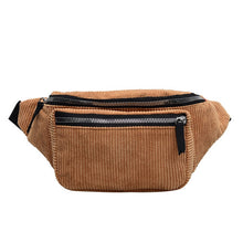 Load image into Gallery viewer, Corduroy Zipper Sport Fanny Pack