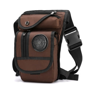 High Quality Men's Canvas Motorcycle, Multi-purpose Messenger Drop Leg Bag