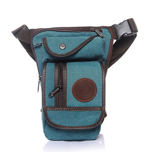 High Quality Men's Canvas Motorcycle, Multi-purpose Messenger Drop Leg Bag