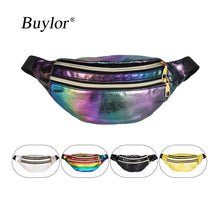 Load image into Gallery viewer, Women&#39;s Laser Belt Bag - Holographic Fanny Pack