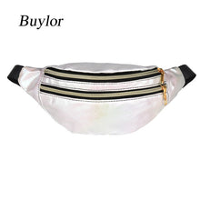 Load image into Gallery viewer, Women&#39;s Laser Belt Bag - Holographic Fanny Pack