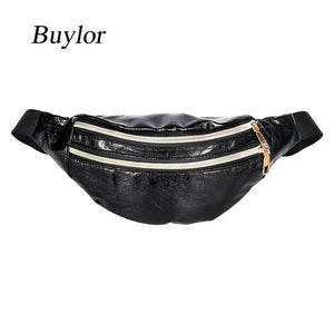 Women's Laser Belt Bag - Holographic Fanny Pack