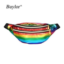 Load image into Gallery viewer, Women&#39;s Laser Belt Bag - Holographic Fanny Pack