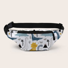 Load image into Gallery viewer, Cute Dinosaur Printed Fanny Pack With Zipper For Girls