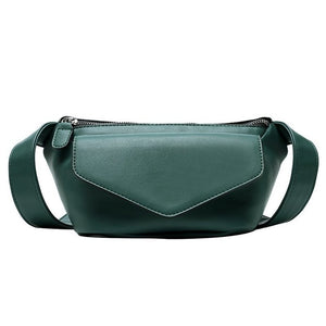 Casual Solid Colored Leather Waist/Shoulder Bag/Purse For Women