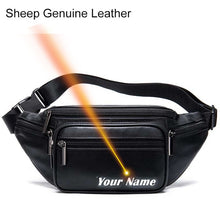 Load image into Gallery viewer, MVA Genuine Leather Waist Bag For men/women