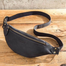 Load image into Gallery viewer, CONTACT&#39;S 100% Crazy Horse Leather Waist/Fanny Pack For Men