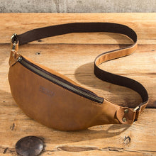 Load image into Gallery viewer, CONTACT&#39;S 100% Crazy Horse Leather Waist/Fanny Pack For Men