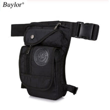 Load image into Gallery viewer, Buylor Drop Leg Vintage Motor Cycle Messenger Canvas/Nylon Riding Waist Pack