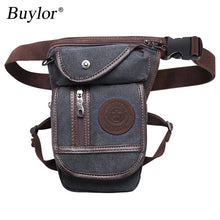 Load image into Gallery viewer, Buylor Drop Leg Vintage Motor Cycle Messenger Canvas/Nylon Riding Waist Pack