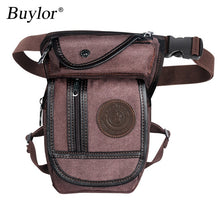Load image into Gallery viewer, Buylor Drop Leg Vintage Motor Cycle Messenger Canvas/Nylon Riding Waist Pack