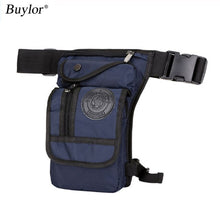 Load image into Gallery viewer, Buylor Drop Leg Vintage Motor Cycle Messenger Canvas/Nylon Riding Waist Pack