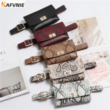 Load image into Gallery viewer, KAFVNIE Fashion Belt Bags Vintage PU Leather Lady Fanny Pack.