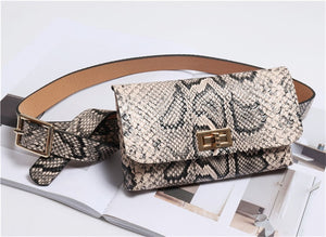 KAFVNIE Fashion Belt Bags Vintage PU Leather Lady Fanny Pack.