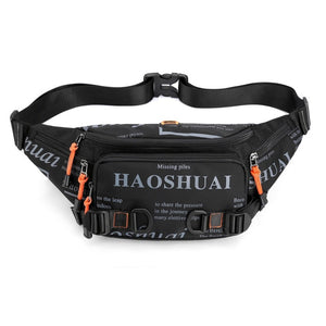 Fashion Letter Casual Nylon Waist Bags For Men