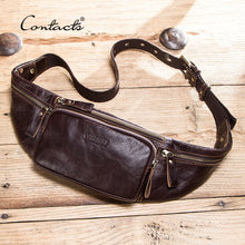 Load image into Gallery viewer, CONTACT&#39;S Leather Men&#39;s New Casual Small Fanny Pack