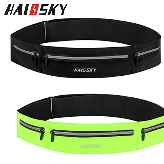 Universal Ultra-thin Sports Three Zipper Fanny Packs