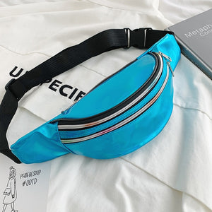 Laser Holographic Fanny Pack - Waterproof Sport Belt Bag