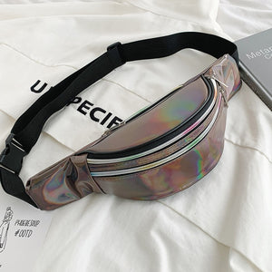 Laser Holographic Fanny Pack - Waterproof Sport Belt Bag