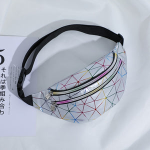 Laser Holographic Fanny Pack - Waterproof Sport Belt Bag